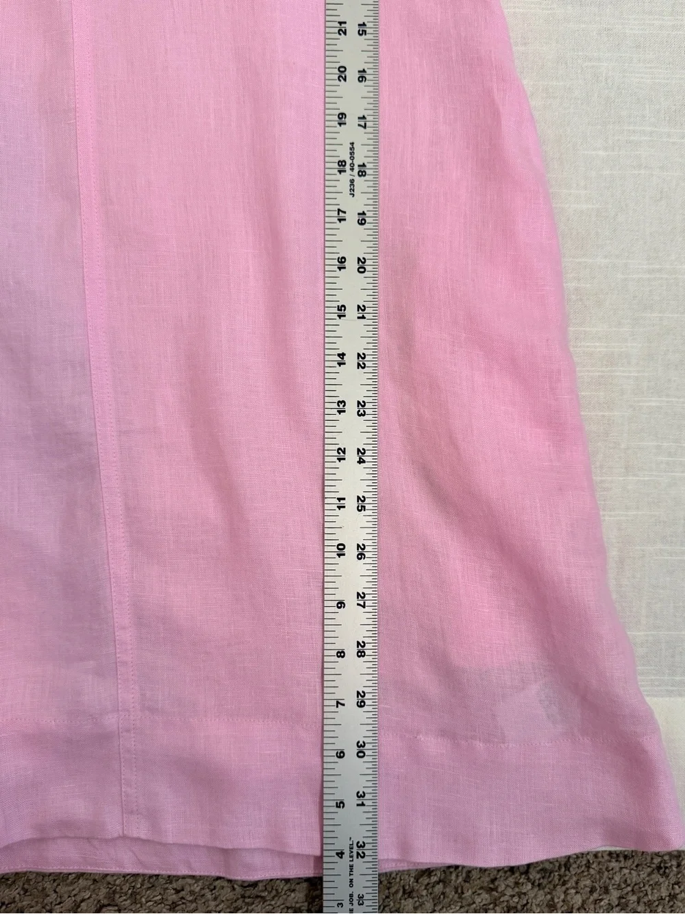 J.Crew Pink Linen V-Neck Popover Dress Size XS Excellent Condition